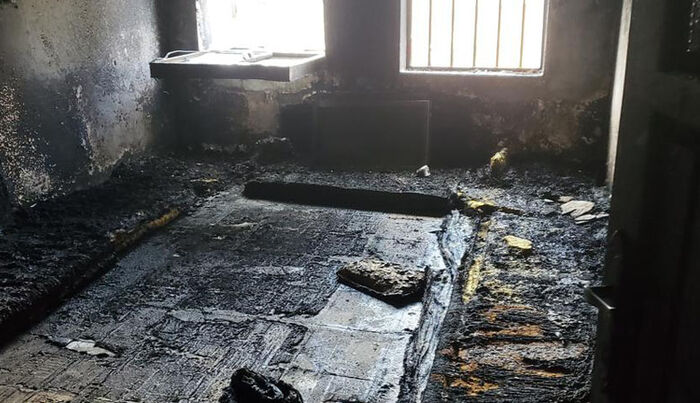 مقتل امرأة نازحة حرقًا وإصابة زوجها وابنها بقصف حوثي في تعز