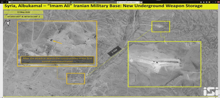 شاهد.. صور أقمار صناعية لقاعدة عسكرية إيرانية بين العراق وسوريا