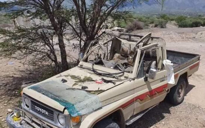 استشهاد مواطن في قصف طيران مسير حوثي بحجر الضالع