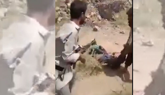 مشرف حوثي يغتصب مواطنًا من أبناء إب.. ويقتل أثيوبيًا على طريقة داعش (فيديو)