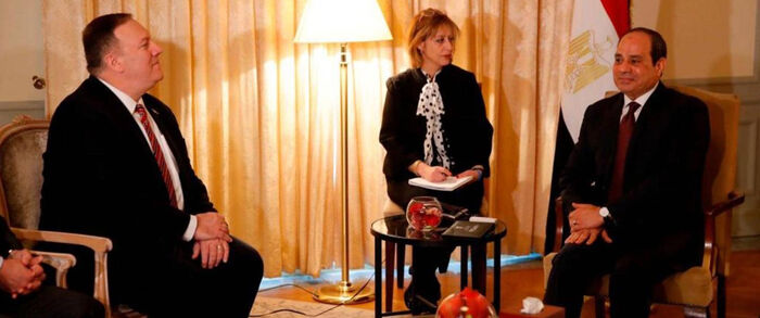 السيسي وبومبيو يبحثان تطورات الأوضاع في ليبيا