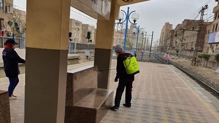 تطهير المباني الحكومية ودور العبادة في مصر للوقاية من كورونا