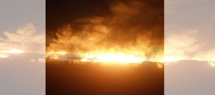 المليشيا الحوثية تدمر مستودعات أكبر مجمع صناعي وتجاري في الحديدة