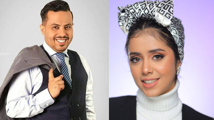 صلاح الوافي وهديل مانع على مائدة الافطار