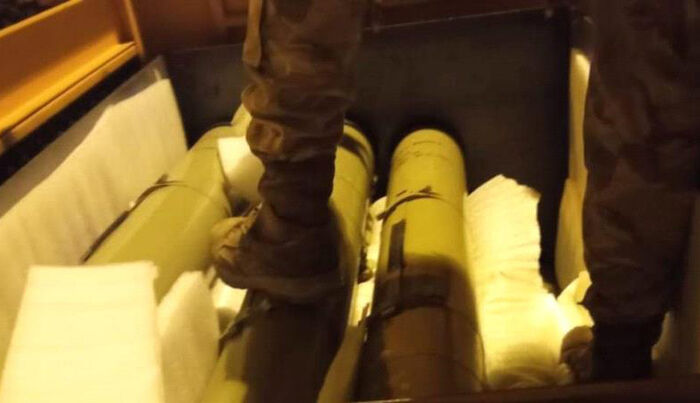 احتجاز ‏صواريخ حرارية في منفذ شحن الحدودي قادمة من سلطنة عمان إلى الحوثي