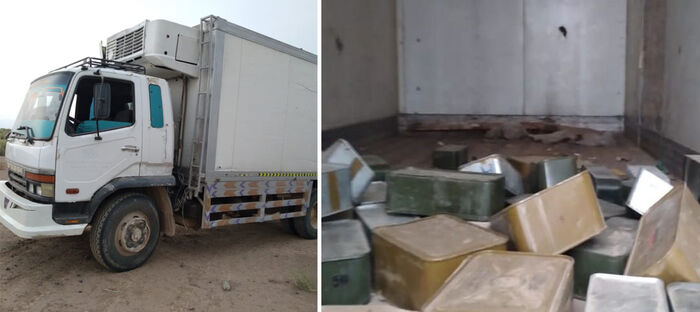 القوت المشتركة تضبط شاحنة تبريد تحمل ذخائر في طريقها إلى لحوثيين