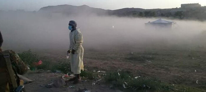 الحوثيون يقصفون مخيمات طبية لفحص كورونا في اليمن