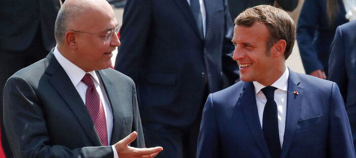 ماكرون يعقد مباحثات مع «الرؤساء الثلاثة» في بغداد