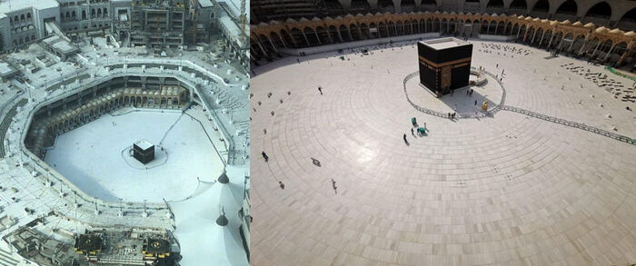 بالفيديو.. الحرم المكي خال من زواره بسبب كورونا